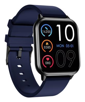 Trevi T-FIT 201A Smartwatch met draadloze oproep, groot AMOLED-display, 3,5 cm (1,85 inch), Always On, fitnesstracker met activiteits- en wellnessbewaking, slaapmonitor, waterdicht IP67, zwart