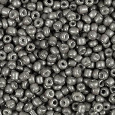Creativ Company Rocailles, d 3 mm, afm 8/0, gatgrootte 0,6-1,0 mm, grijs, 25 gr/ 1 doos Creativ Company Rocailles, d 3 mm, afm 8/0, gatgrootte 0,6-1,0 mm, grijs, 25 gr/ 1 doos