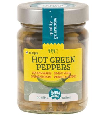 Groene pepers hot - 230 gram