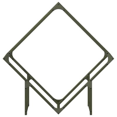 Brandhoutrek 80x25x80 cm koudgewalst staal olijfgroen