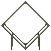 Brandhoutrek 80x25x80 cm koudgewalst staal olijfgroen - thumbnail