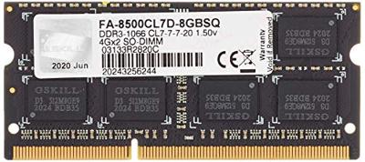 G.Skill DDR3 SODIMM 2x4GB 1066MHz MAC- [FA-8500CL7D-8GBSQ]