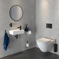 Tiger Toiletrolhouder Caddy Met Planchet Zwart - thumbnail