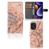 Xiaomi Poco F5 | Bookcase | Marmer Oranje - thumbnail