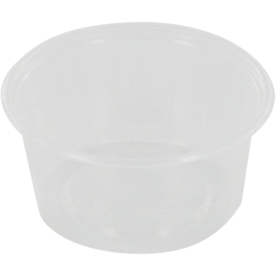 Bakje saus rond 80cc transparant 50 stuks