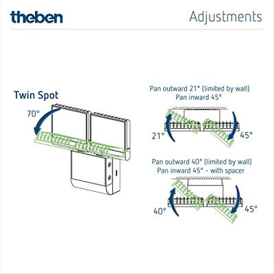 Theben 1020803 Bewegingsmelder Zwart