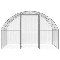 Kippenren 3x24x2 m gegalvaniseerd staal - thumbnail