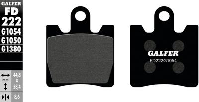 GALFER remblokken "fd222" brake pad fd222 g1054 organic standard