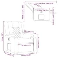 Sta-op-stoel elektrisch verstelbaar stof wijnrood - thumbnail