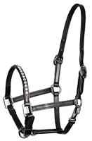 Harrys Horse Crystal veulenhalster zwart maat:veulen - thumbnail
