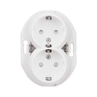 ELSO dubbele stekkerdoos WDE011122 KS ws Renova Wandcontactdoos dubbel Renova 1 stuk(s) - thumbnail