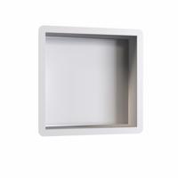 Inbouwnis 300x300 mm van geborsteld RVS - thumbnail
