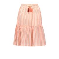 Like Flo Rok Flo Girls Woven Striped Long voor meisjes - Wit/Oranje - Maten: 128, 140, 152, 164 - thumbnail