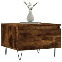Salontafels 2 st 50x46x35 cm bewerkt hout gerookt eikenkleurig - thumbnail