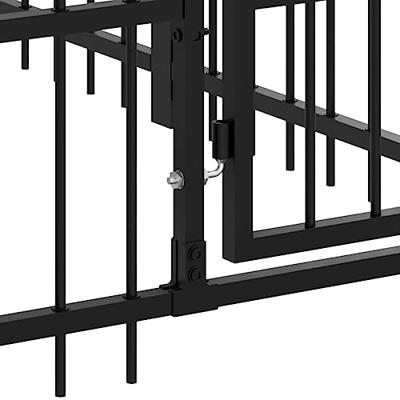 VidaXL Hondenkennel 193,5x97x100 cm staal zwart