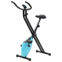 vidaXL Hometrainer X-bike magnetisch met hartslagmeter zwart en blauw - thumbnail