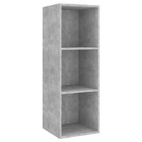 VidaXL Tv-wandmeubel 37x37x107 cm bewerkt hout betongrijs - thumbnail