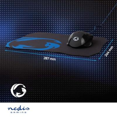 Nedis GMMP110BK Gaming Muis & Muismat Set Bedraad Dpi: 1200 / 2400 / 4800 / 7200 Dpi Instelbare Dpi Aantal Knoppen: 6 Programmeerbare Knoppen Rechtshandig 1.50 M Zonder Verlichting - thumbnail