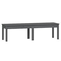 Tuinbank 2-zits 159,5x44x45 cm massief grenenhout grijs - thumbnail