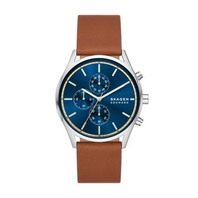 Horlogeband Skagen SKW6916 Leder Cognac 22mm