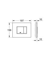 GROHE Skate Cosmopolitan bedieningspaneel dualflush ecojoy horizontaal RVS 38776SD0 - thumbnail