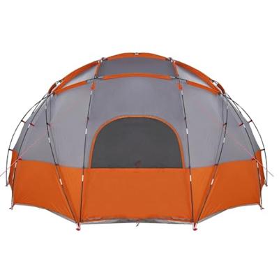 VidaXL Camping tent grijs en oranje 475 x 475 x 235 cm polyester