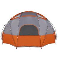 Tent met dak Grijs en oranje Large Polyester en glasvezel - thumbnail