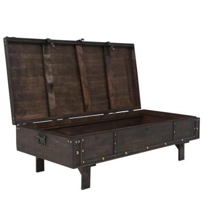 Salontafel vintage stijl 120x55x35 cm massief acaciahout - thumbnail