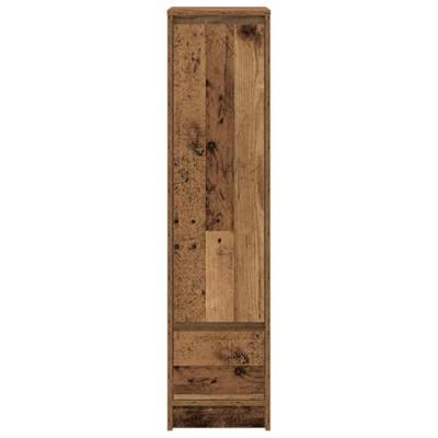 Hoge kast 29,5x34x119,5 cm bewerkt hout oud hout