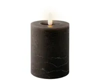 Lumineo LED kaars Grijs/warm wit 7x11.2cm - thumbnail