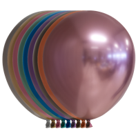 Chrome Ballonnen Mix Kleuren 30cm (10st) - thumbnail