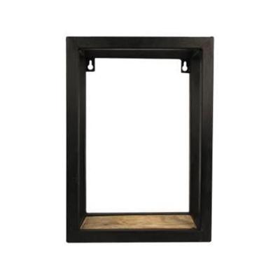 HSM Collection wandbox Levels - naturel/zwart - 25x14x35 cm - Leen Bakker