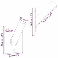 VidaXL Vlaggen mast houder zilver 10,5 x 7,5 x 0,25 cm staal - thumbnail