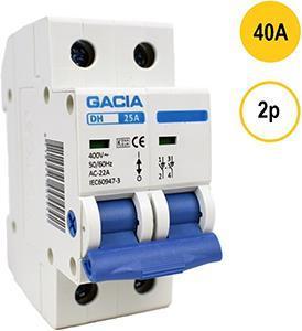 Enzo Gacia Hoofdschakelaar 40A. 2p GACIA - 4517760 Enzo Gacia Hoofdschakelaar 40A. 2p GACIA - 4517760