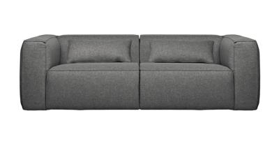 WOOOD Bank 'Bean' 3,5-zits, kleur Middengrijs