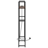 Opberghoofdbord bruin eikenkleur 90 cm Bewerkt hout - thumbnail