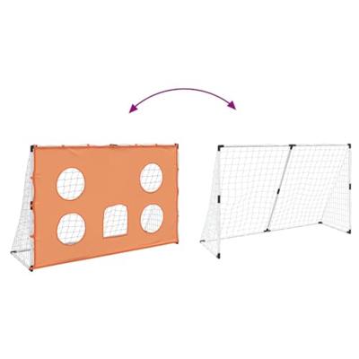 VidaXL Kindervoetbaldoel met doelmat en bal 182x62x118 cm VidaXL Kindervoetbaldoel met doelmat en bal 182x62x118 cm