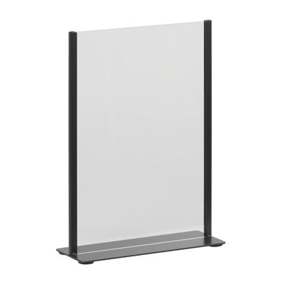 Kaarthouder europel zwart metaal met acryl bord a4