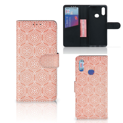 Samsung Galaxy A10s Telefoon Hoesje Pattern Orange Samsung Galaxy A10s Telefoon Hoesje Pattern Orange