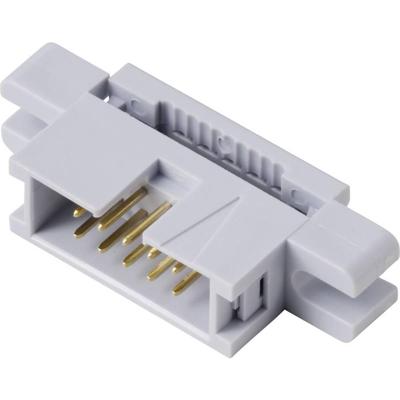 TRU COMPONENTS TC-13537804 Pinconnector Met montageflens Rastermaat: 2.54 mm Totaal aantal polen: 10 Aantal rijen: 2 1 stuk(s)