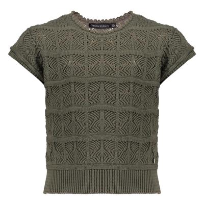 Frankie & Liberty Meisjes trui gebreid - May - Fresh olijf groen