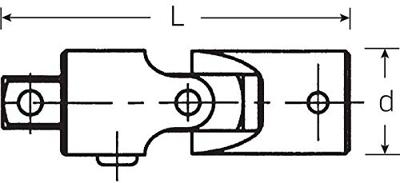 Stahlwille 407 QR 11021000 Cardangewricht 1/4 inch Aandrijving 1/4 (6.3 mm) 45 mm 1 stuk(s)