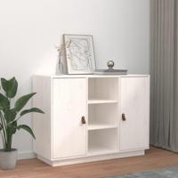Dressoir 100x40x75 cm massief grenenhout wit - thumbnail