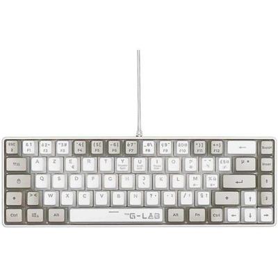 Bedraad gamingtoetsenbord - THE G-LAB - KEYZ-HYDRO-WG/FR - 60% compact - AZERTY - Verlicht - Grijs/wit