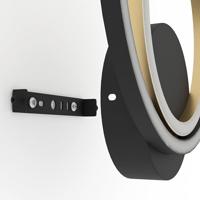 Stars of Light Wandlamp met ringenLanacera zwart met goud - 390088 - thumbnail