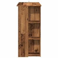 Bartafel met schap 102x50x103,5 cm bewerkt hout oud houtkleurig - thumbnail