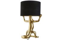 Bureaulamp Home ESPRIT Zwart Gouden Hars 50 W 220 V 31 x 28 x 50 cm (2 Stuks) - thumbnail