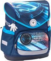 Belmil schooltas Race jongens 30,5 x 19 x 37 cm blauw/zwart - thumbnail