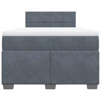 Boxspring met matras fluweel donkergrijs 120x190 cm - thumbnail