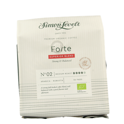 Cafe pads forte superior blend bio 36 Stuks Cafe pads forte superior blend bio 36 Stuks